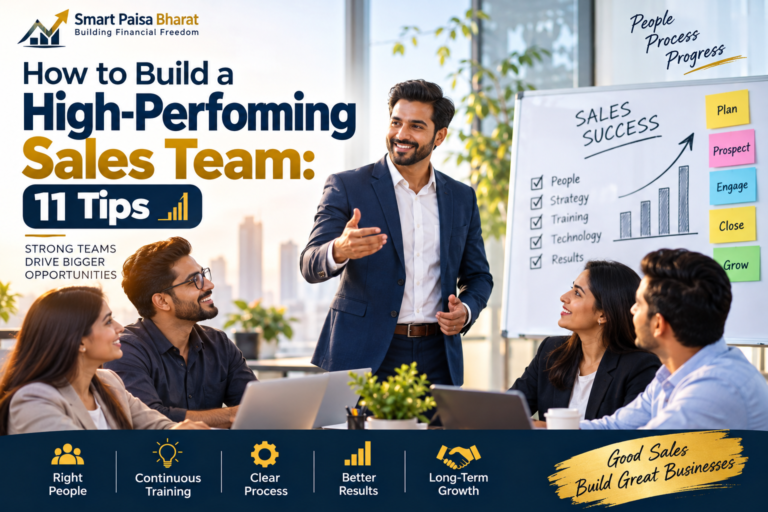 High-performing sales team building business growth