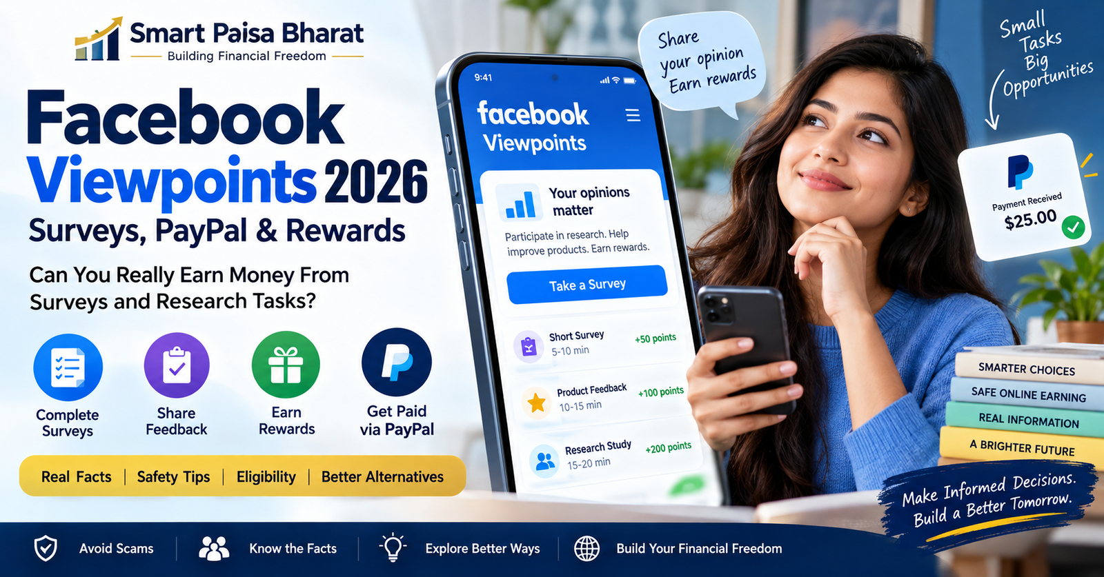 Facebook Viewpoints 2026 surveys, PayPal rewards and online earning guide
