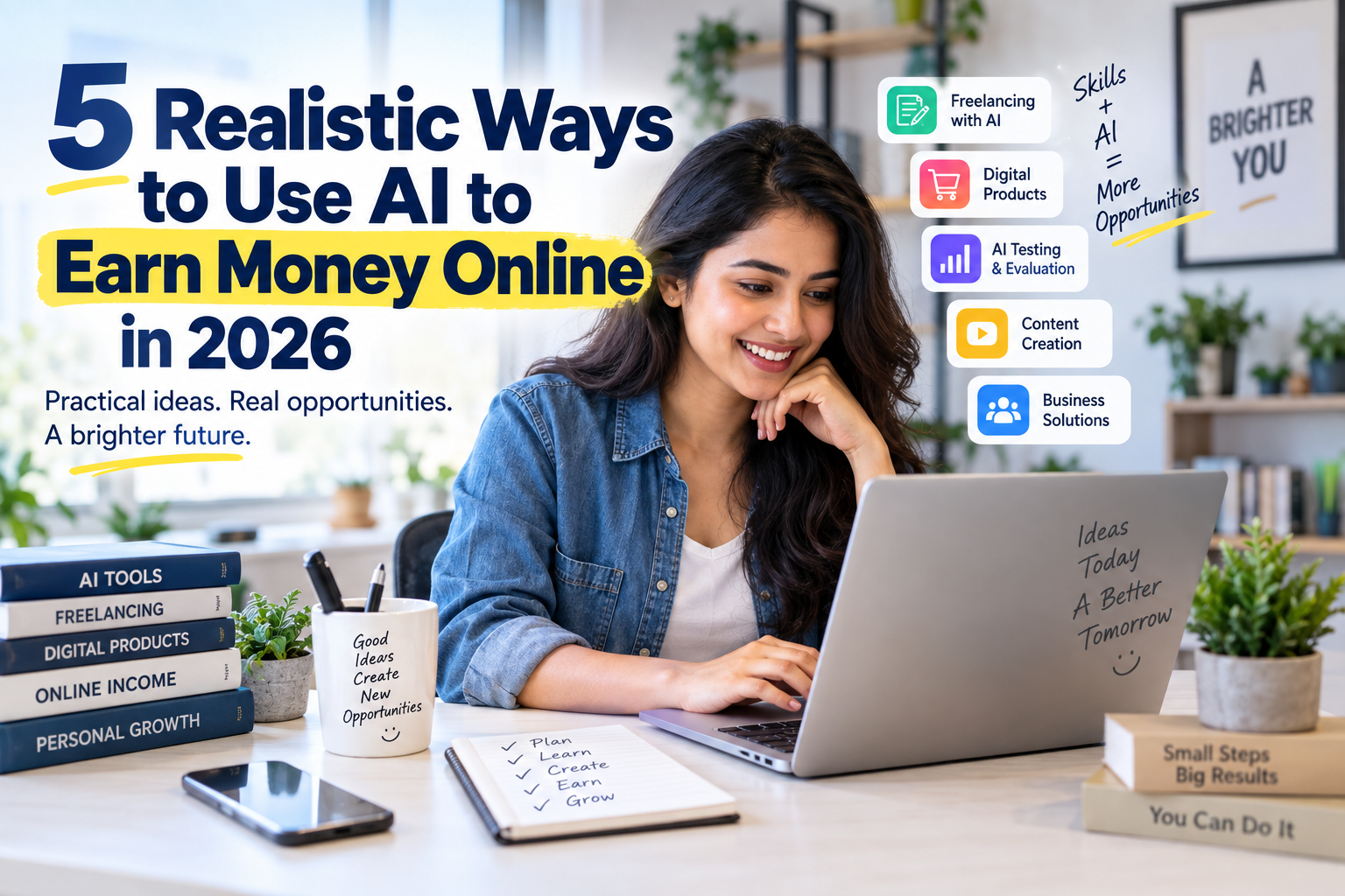 5 realistic ways to use AI to earn money online in 2026