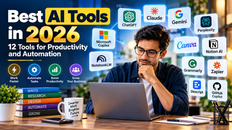 Best AI tools in 2026 for productivity, automation, writing, research and business growth