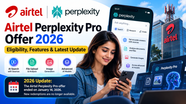 Airtel Perplexity Pro offer 2026 update with AI search and telecom technology