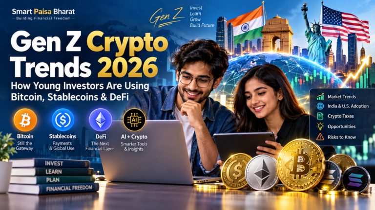 Gen Z crypto trends 2026 showing young investors using Bitcoin, stablecoins, DeFi and AI
