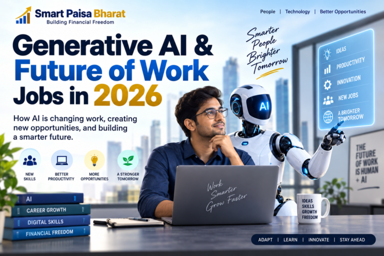 Generative AI and the future of work in 2026 with a professional and AI assistant