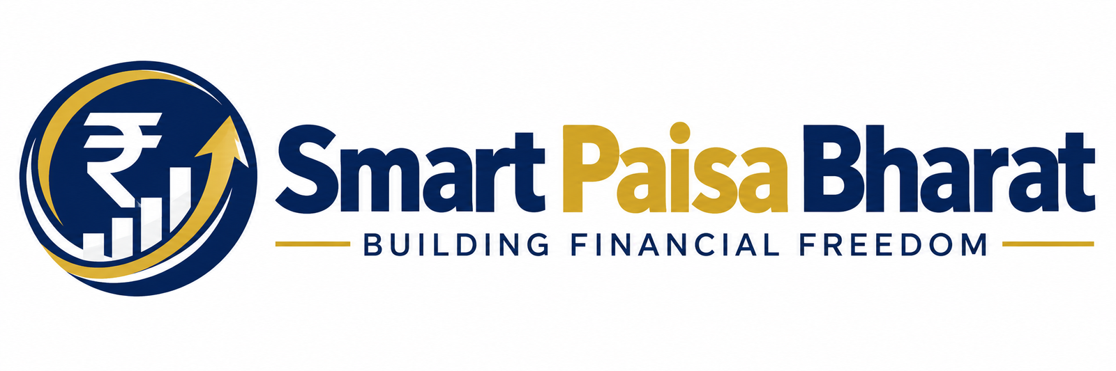 Smart Paisa Bharat logo with navy blue and gold financial growth symbol and the tagline Building Financial Freedom